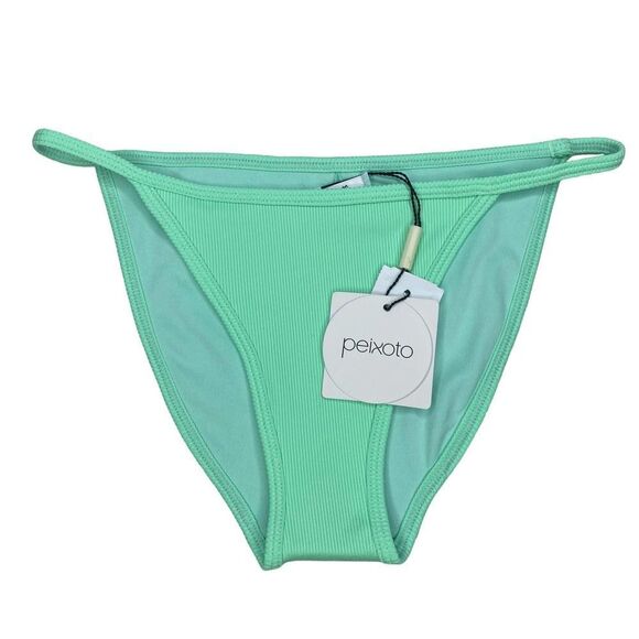 Revolve Peixoto Tinga Triangle Cheeky Bikini Bottom Thin Side Straps Mint Rib XS - Picture 2 of 12